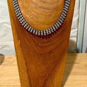 Vintage 2 Piece Sparkling Rhinestone Necklace and Bracelet Set